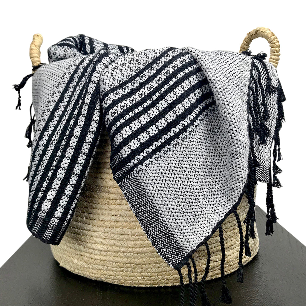 Cambodian Handloom Tapestry Throw 90x38" – Organic Cotton | ESVILA