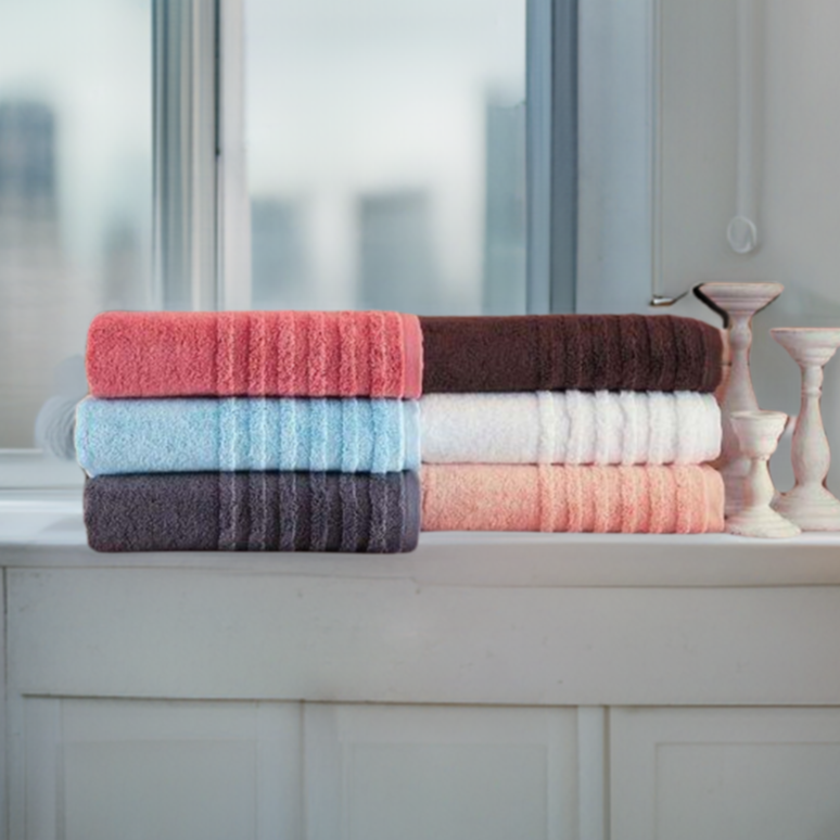 Opulent Collection Luxury Bath Towels – Dobby Weave, Striped Pattern | ESVILA