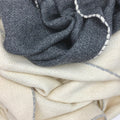 Andes charcoal baby alpaca scarf 72x16 inches
