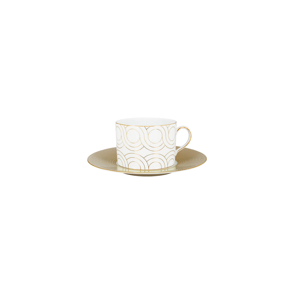 Infinity Tea Set, 11-Piece Service for 4 | French Porcelain, Made in Portugal