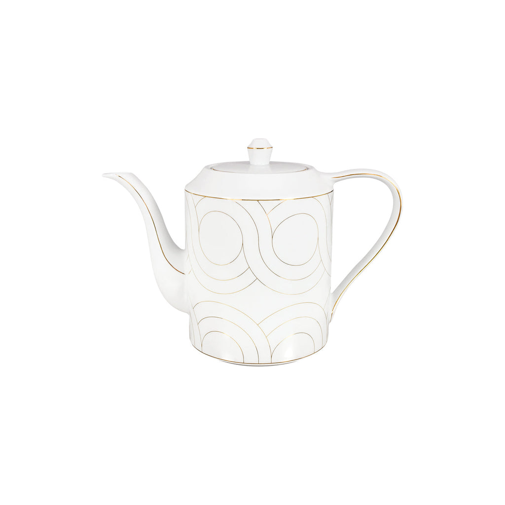 Infinity Tea Set, 11-Piece Service for 4 | French Porcelain, Made in Portugal