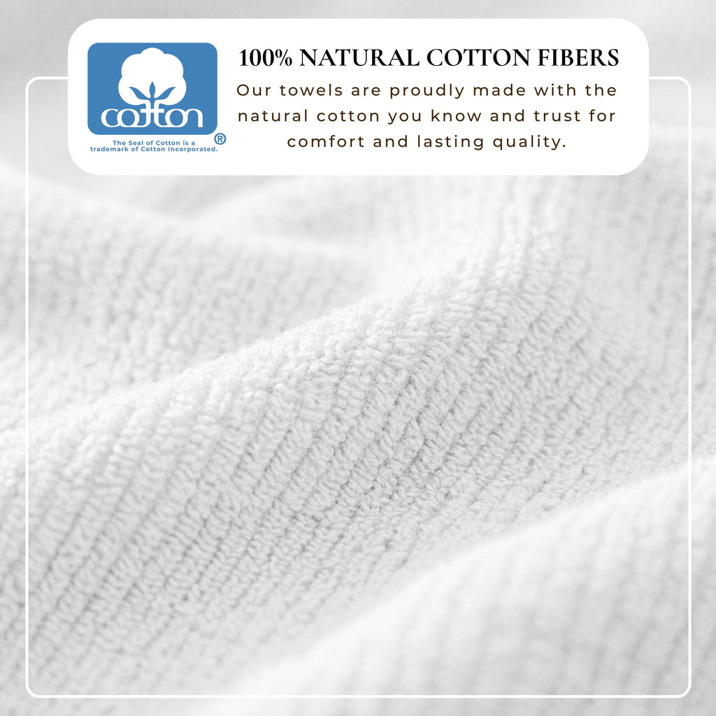 Turkish Cotton Ribbed Bath Towel Set of 6 | ESVILA