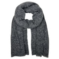 Coal handwoven knit alpaca scarf 79x26 inches