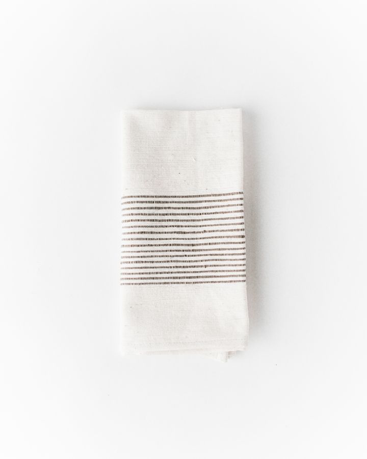 Riviera Handwoven Cotton Napkins – Ribbed Texture, Set of 2, 4 or 6 | ESVILA