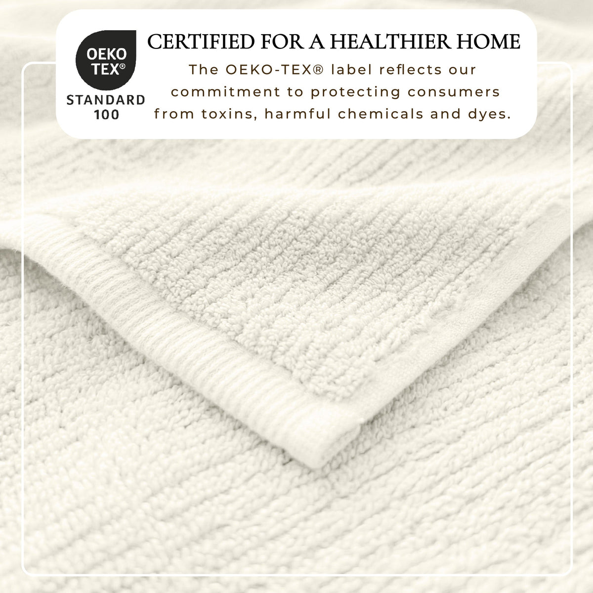 Turkish Cotton Ribbed Bath Towel Set of 6 | ESVILA