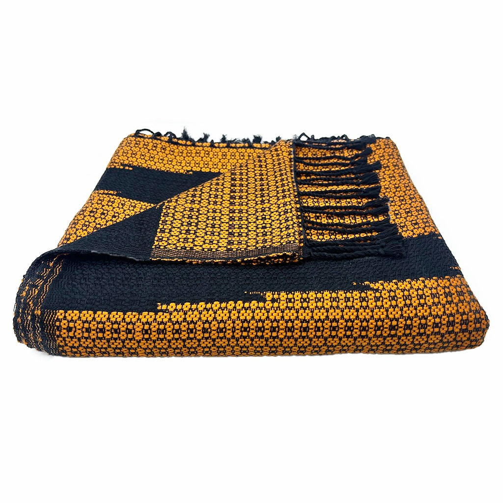 Cambodian Handloom Tapestry Throw 90x38" – Organic Cotton | ESVILA