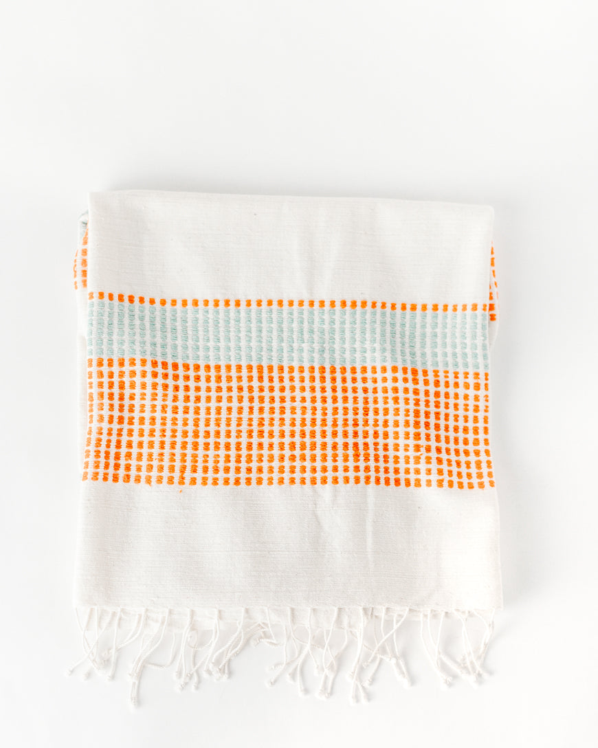 Camden Handwoven Cotton Throw Blanket 38x72 – Lightweight All-Season | ESVILA