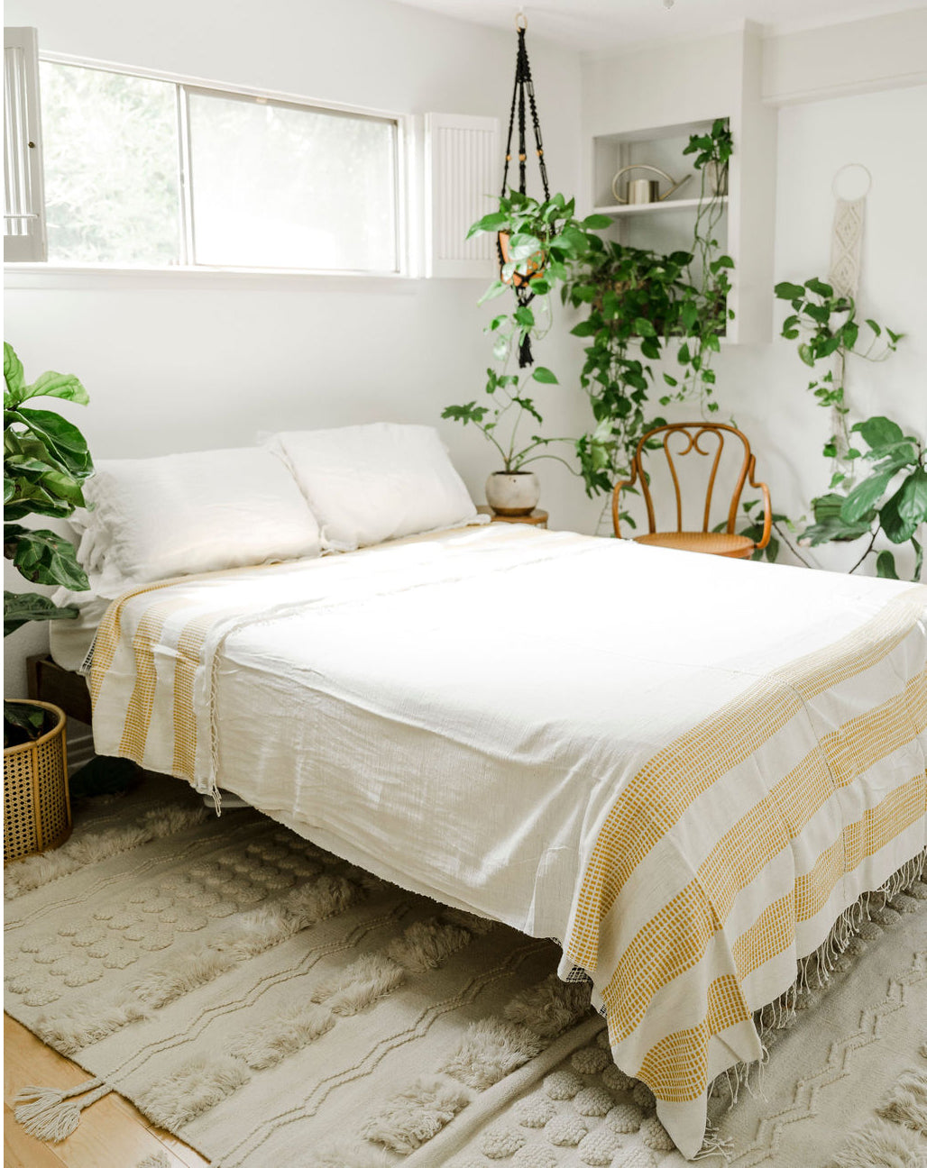 3 panel dotted cotton blanket 90x120 inches