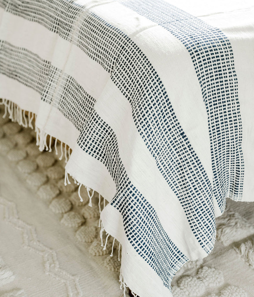 3 panel dotted cotton blanket 90x120 inches