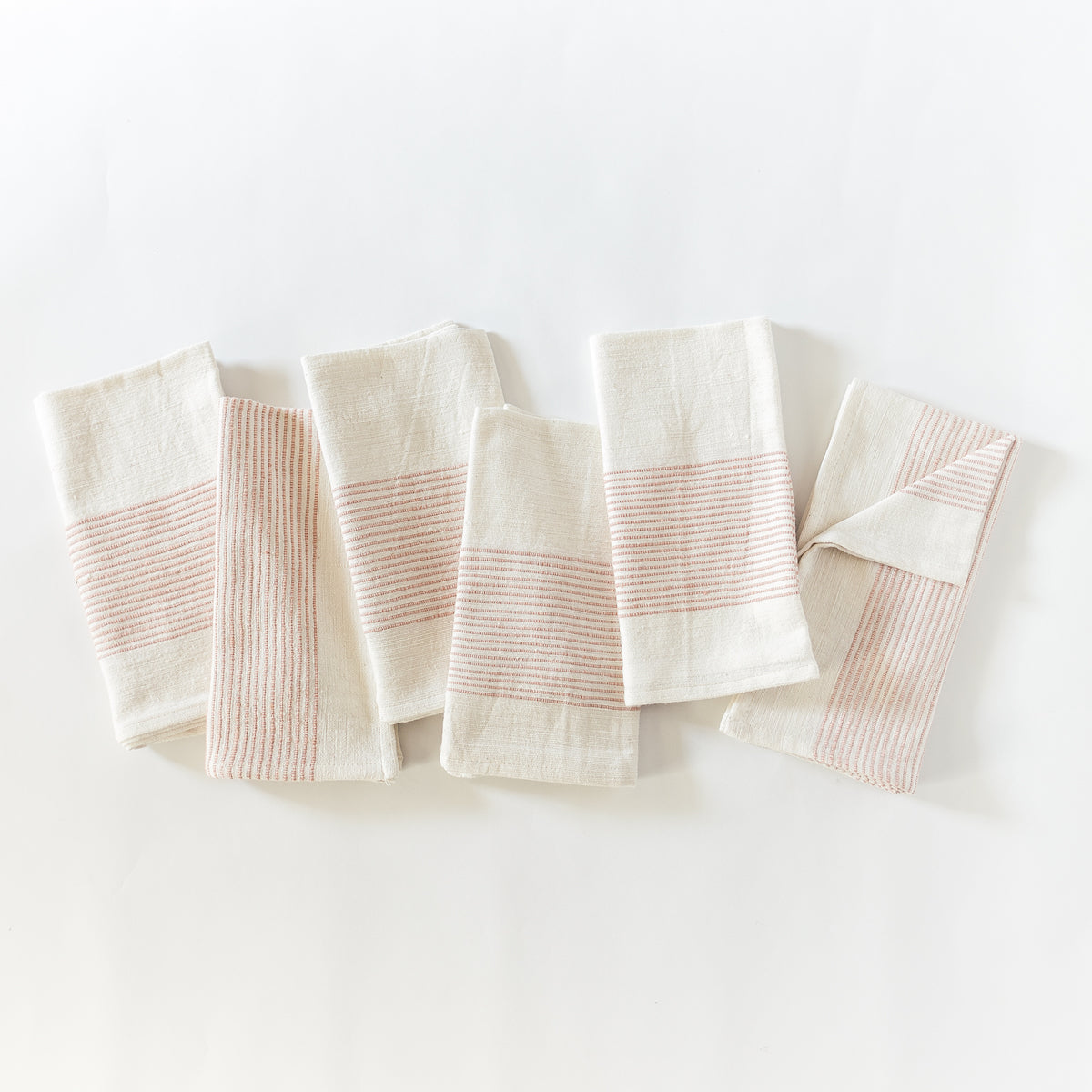 Riviera Handwoven Cotton Napkins – Ribbed Texture, Set of 2, 4 or 6 | ESVILA