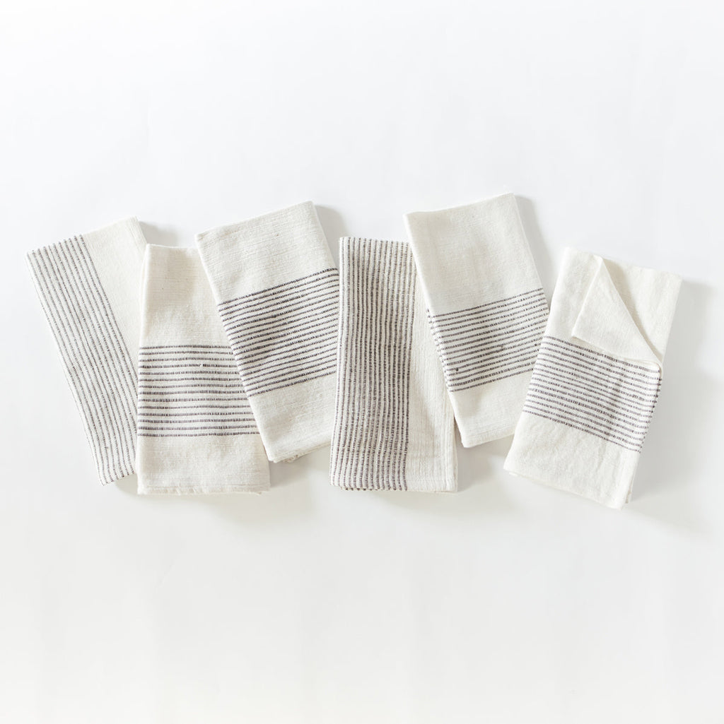 Riviera Handwoven Cotton Napkins – Ribbed Texture, Set of 2, 4 or 6 | ESVILA