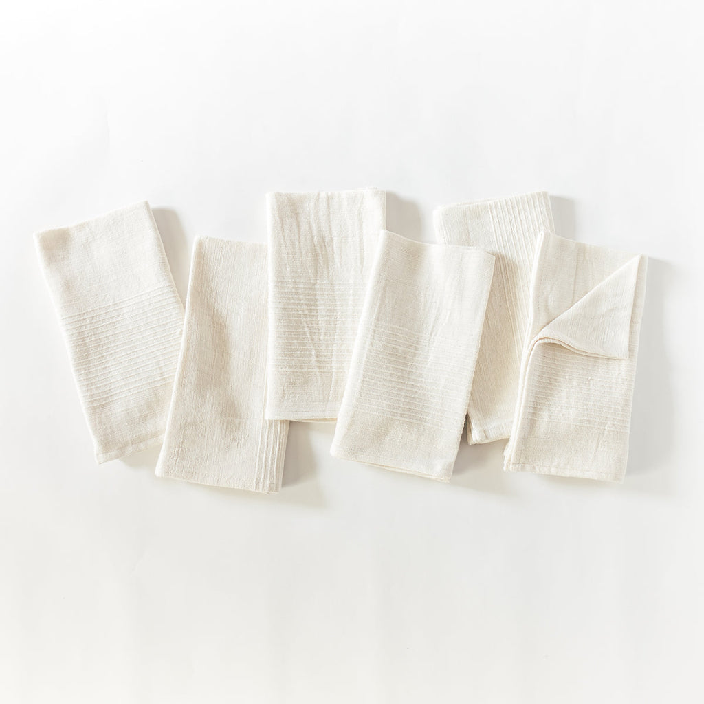 Riviera Handwoven Cotton Napkins – Ribbed Texture, Set of 2, 4 or 6 | ESVILA