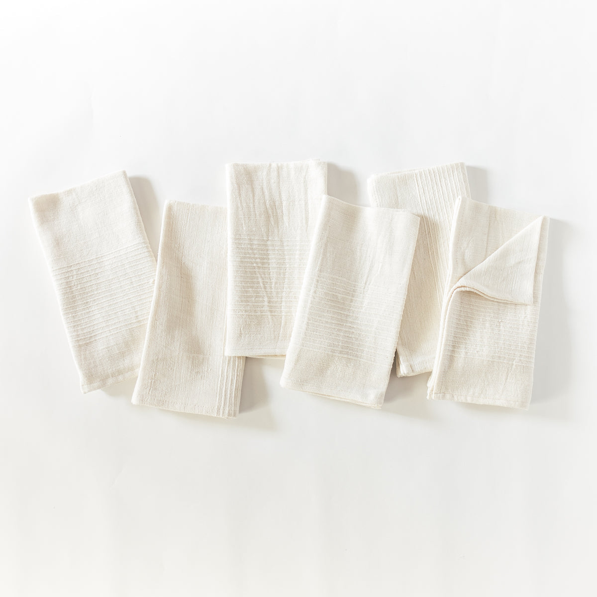 Riviera Handwoven Cotton Napkins – Ribbed Texture, Set of 2, 4 or 6 | ESVILA