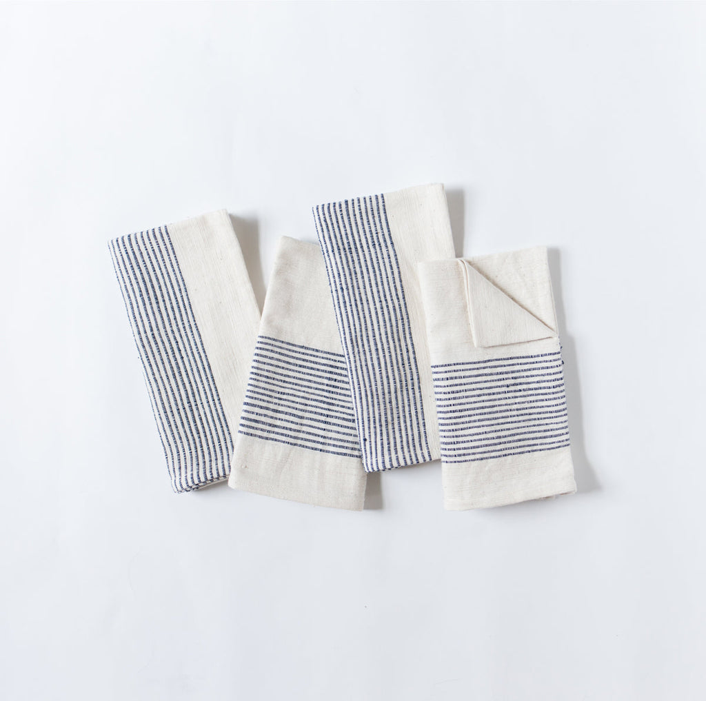 Riviera Handwoven Cotton Napkins – Ribbed Texture, Set of 2, 4 or 6 | ESVILA
