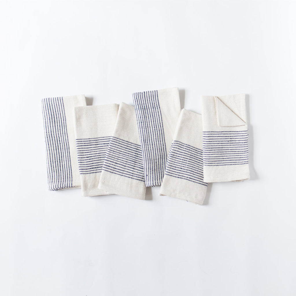 Riviera Handwoven Cotton Napkins – Ribbed Texture, Set of 2, 4 or 6 | ESVILA