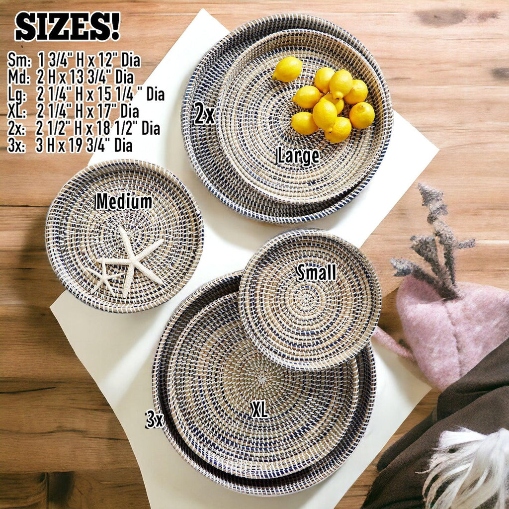 Weave handwoven natural seagrass tray