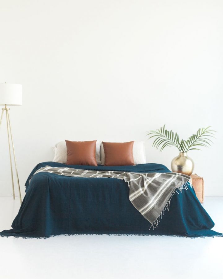 Aden Striped Cotton Throw Blanket 38x72" – Handwoven in Ethiopia | ESVILA