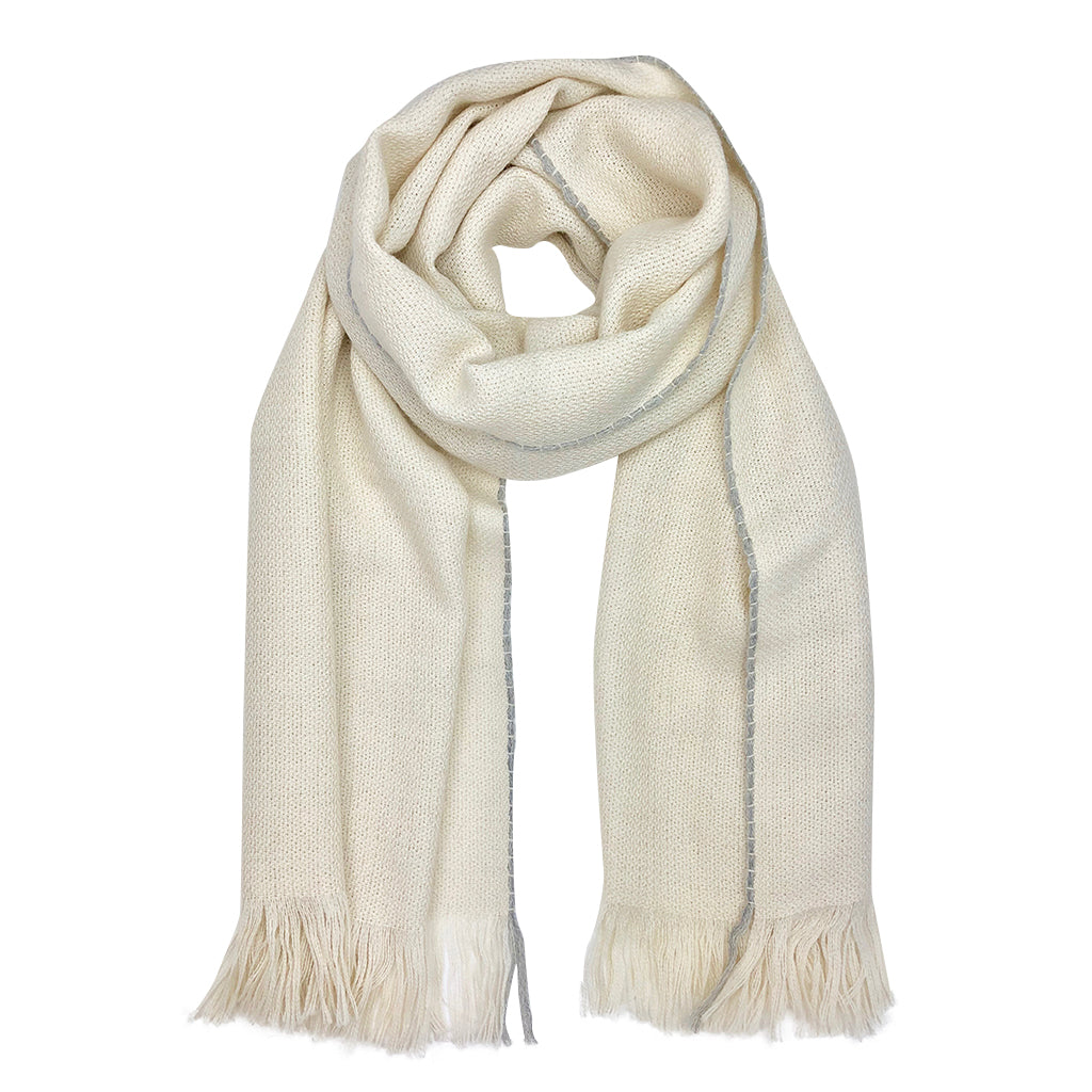 Andes snow baby alpaca scarf 72x16 inches
