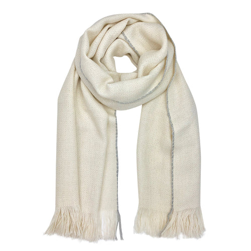 Andes snow baby alpaca scarf 72x16 inches