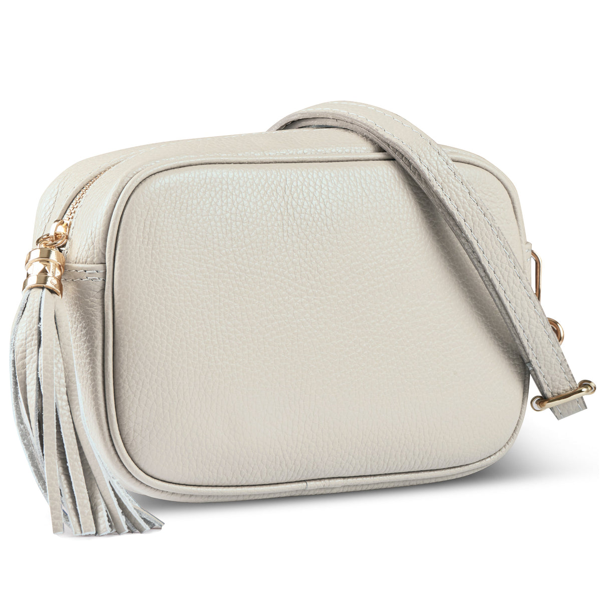 Italian full-grain leather crossbody bag Parma in brown
