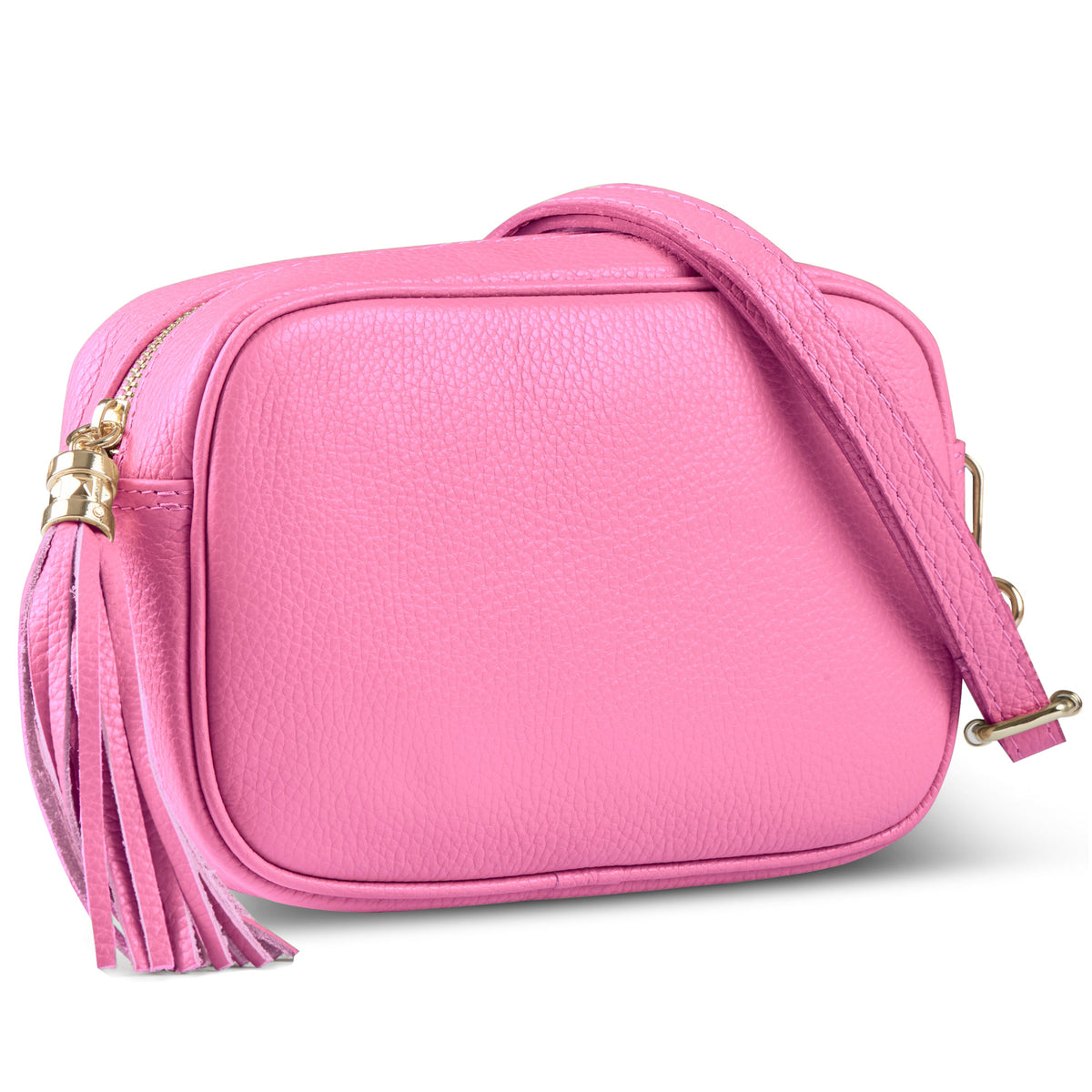Italian full-grain leather crossbody bag Parma in brown