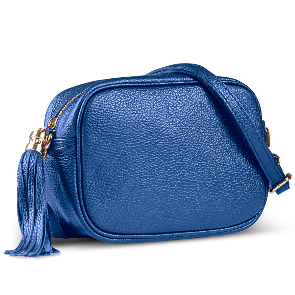 Italian full-grain leather crossbody bag Parma in brown