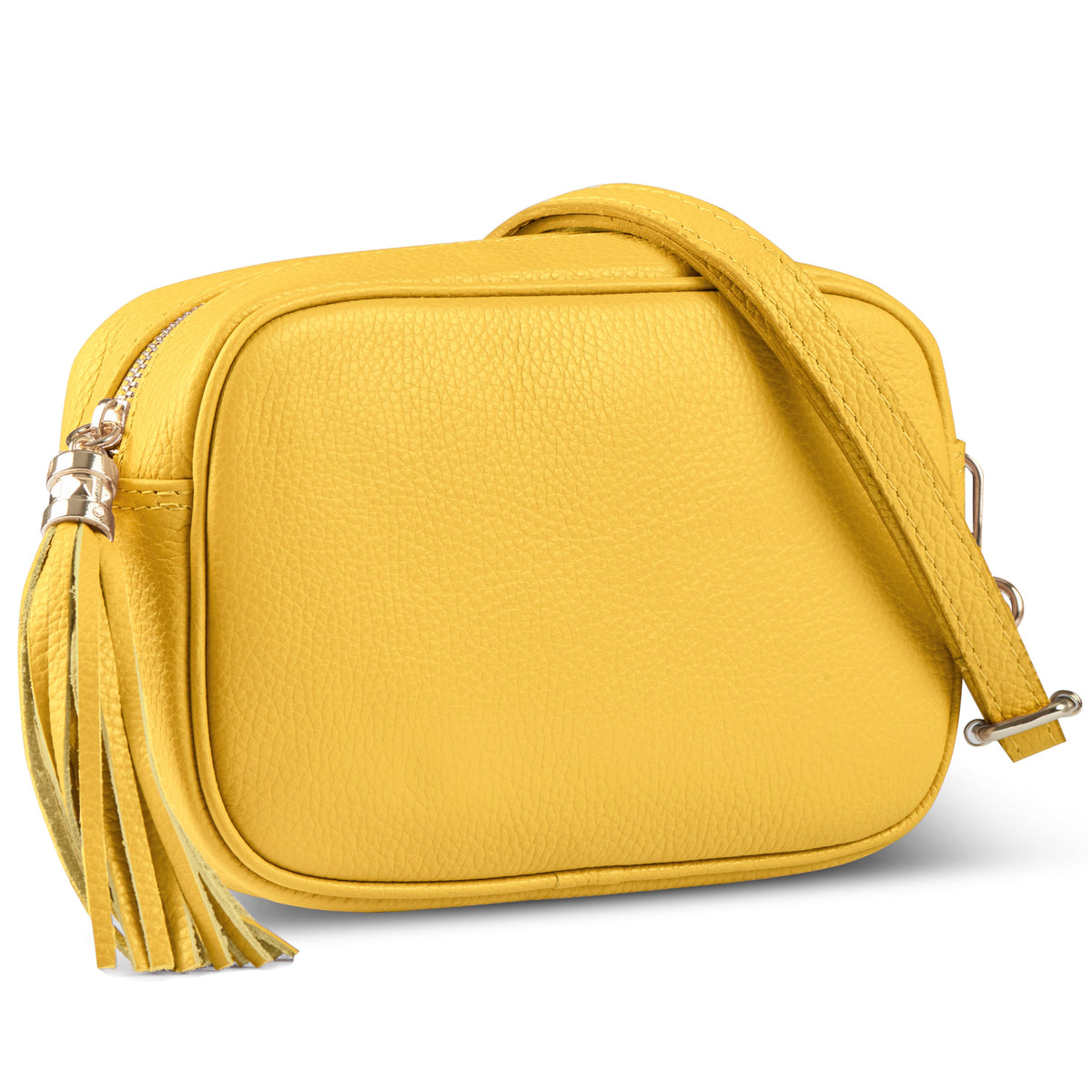 Italian full-grain leather crossbody bag Parma in brown