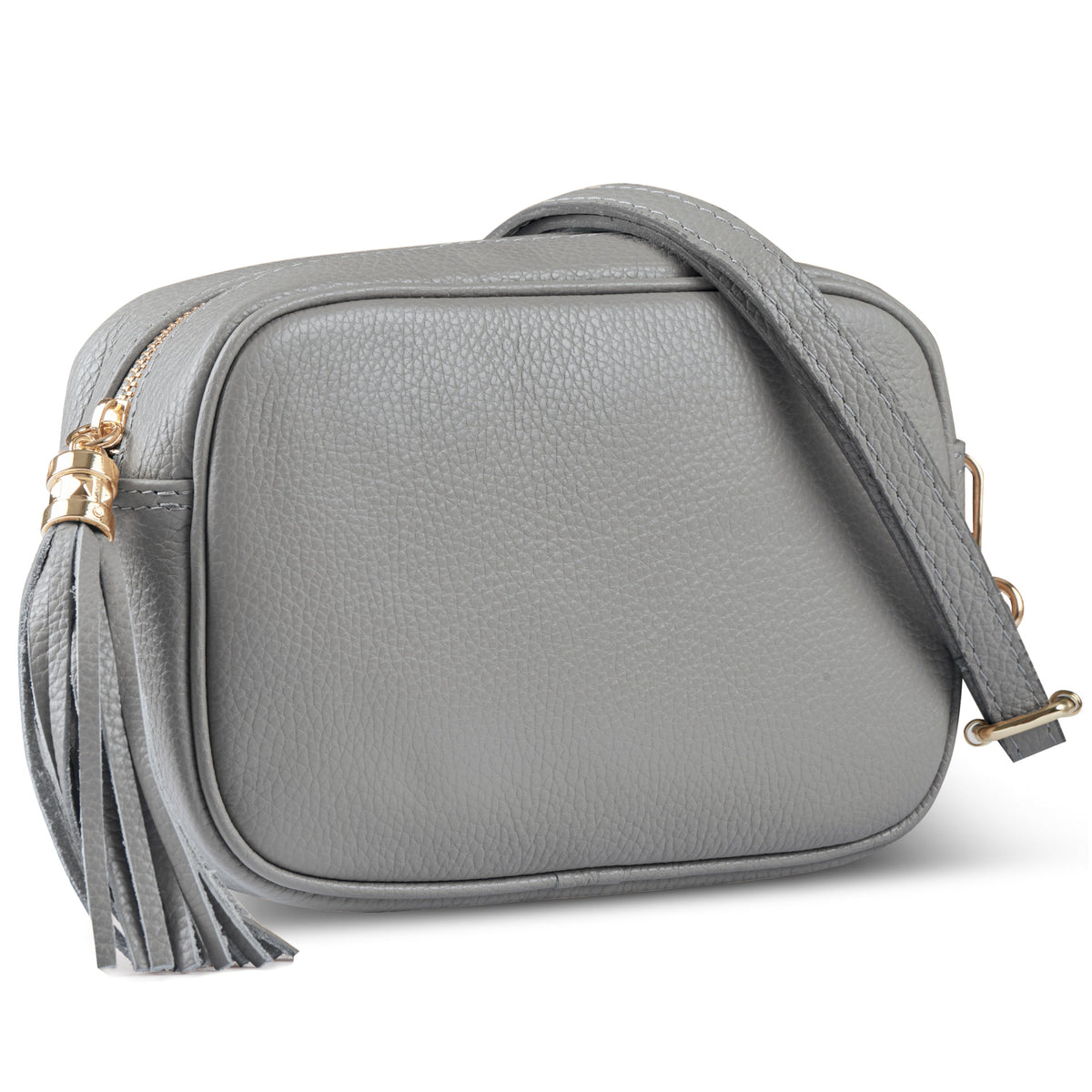 Italian full-grain leather crossbody bag Parma in brown