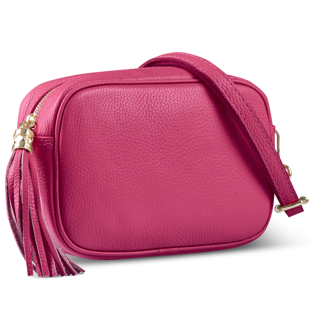 Italian full-grain leather crossbody bag Parma in brown