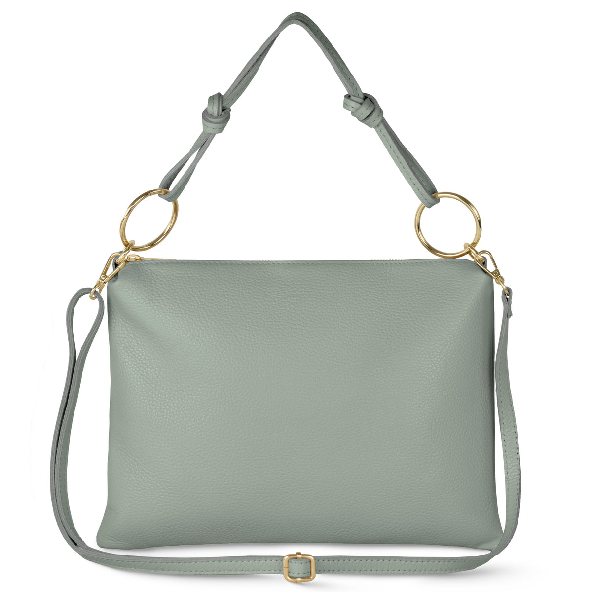 Italian full-grain leather shoulder bag Livorno in beige