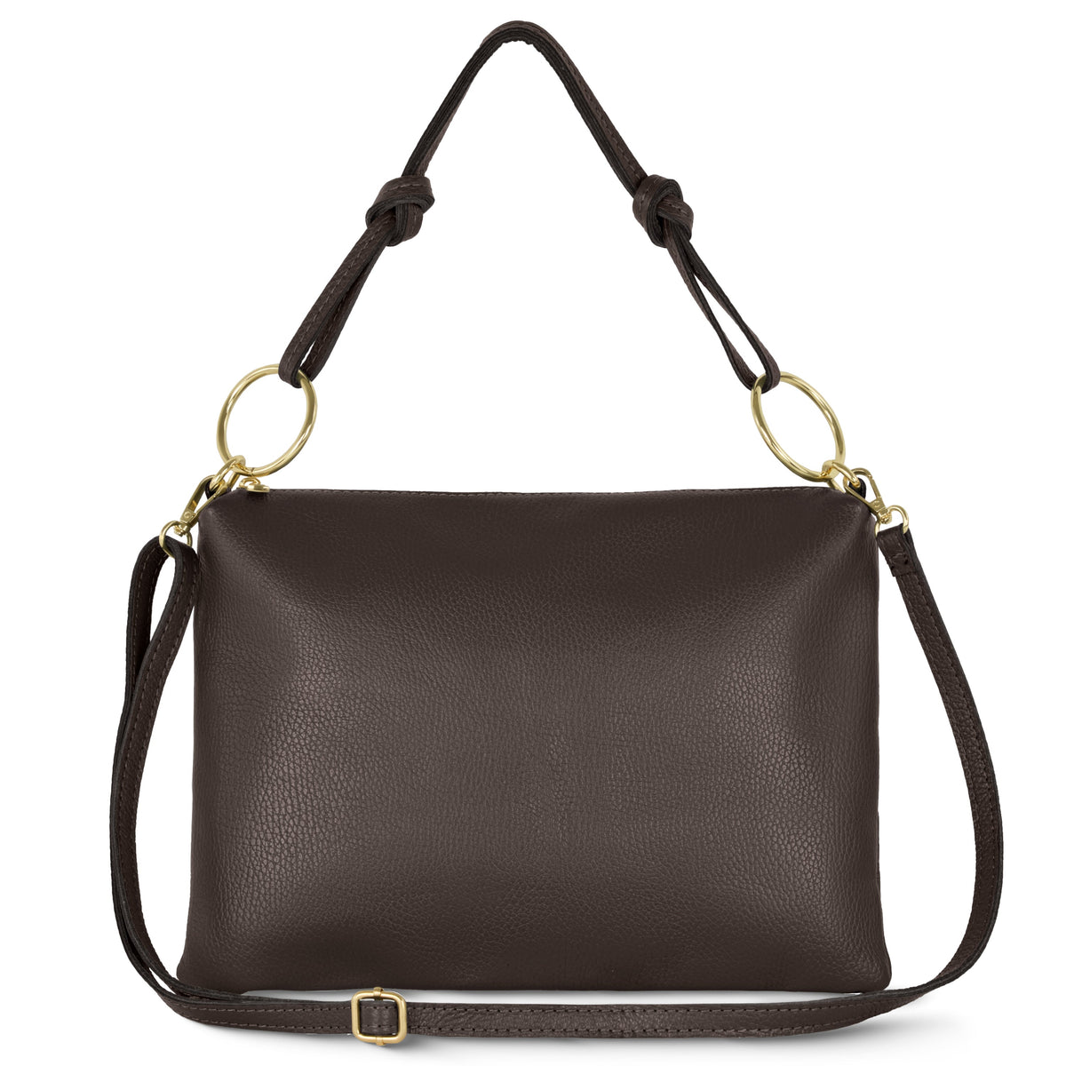 Italian full-grain leather shoulder bag Livorno in beige