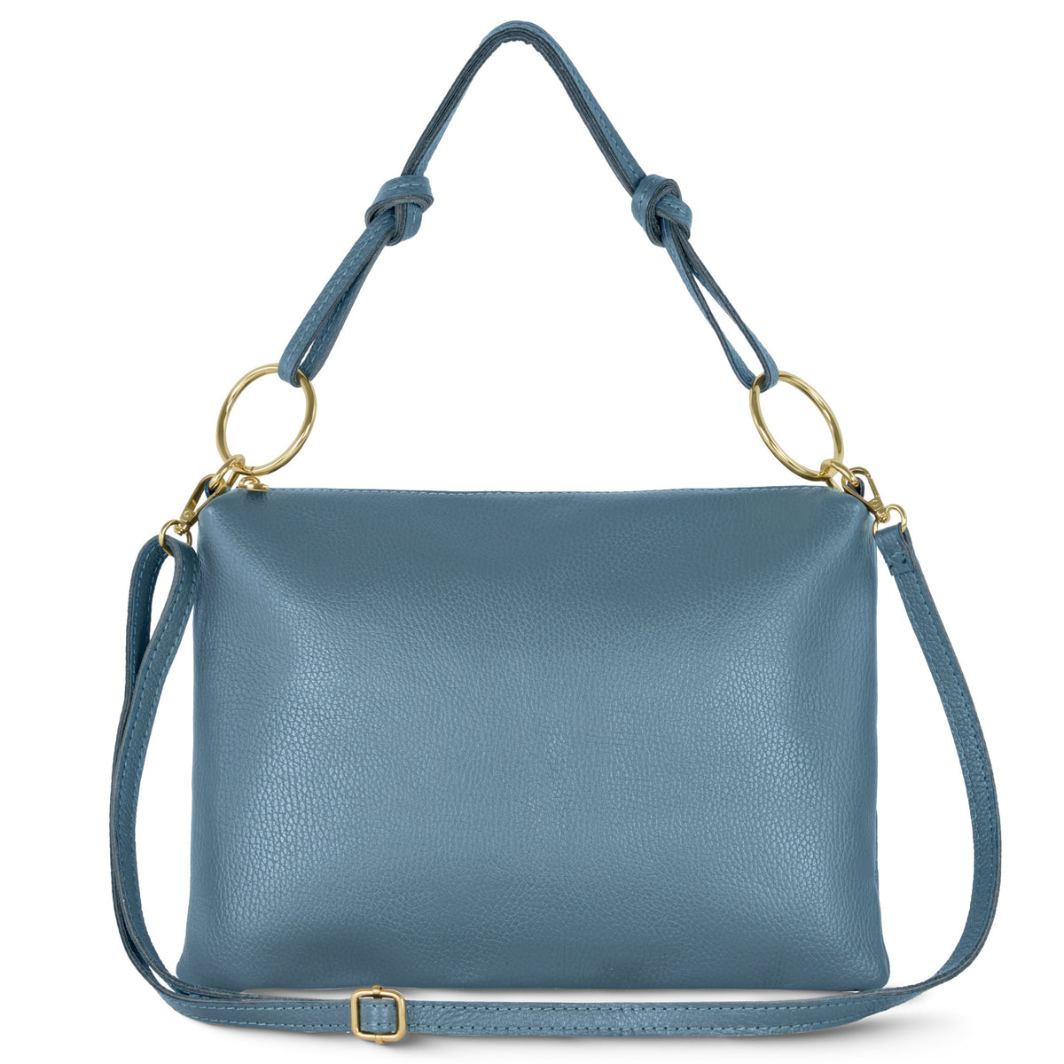 Italian full-grain leather shoulder bag Livorno in beige