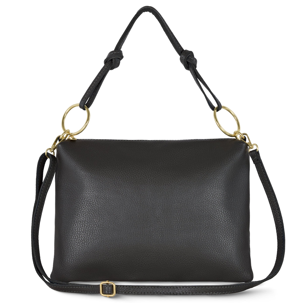 Italian full-grain leather shoulder bag Livorno in beige