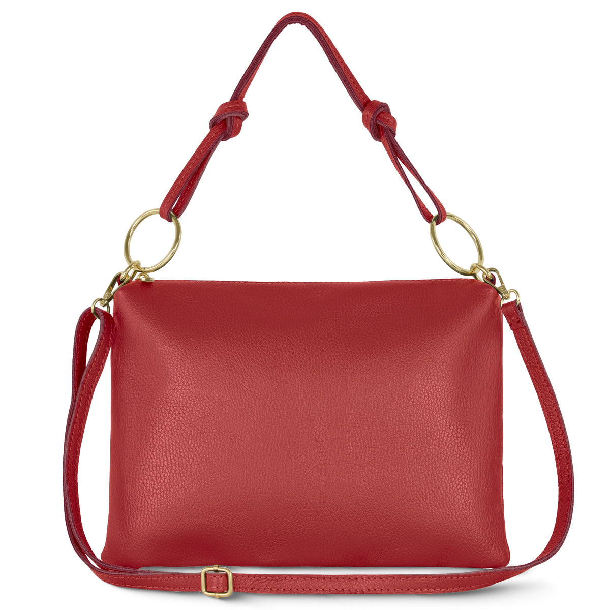 Italian full-grain leather shoulder bag Livorno in beige