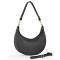 Italian full-grain leather shoulder bag Verona in black