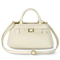 Italian full-grain leather top-handle bag Cervia in denim