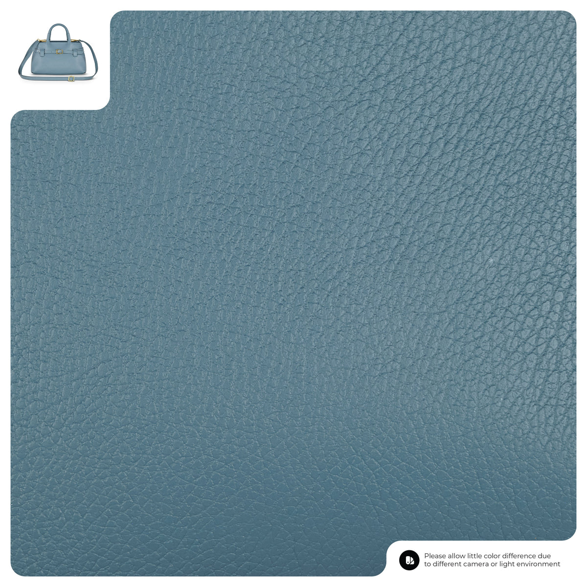 Italian full-grain leather top-handle bag Cervia in denim