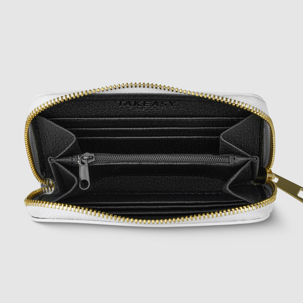 Italian full-grain leather slim zip wallet Bolzano