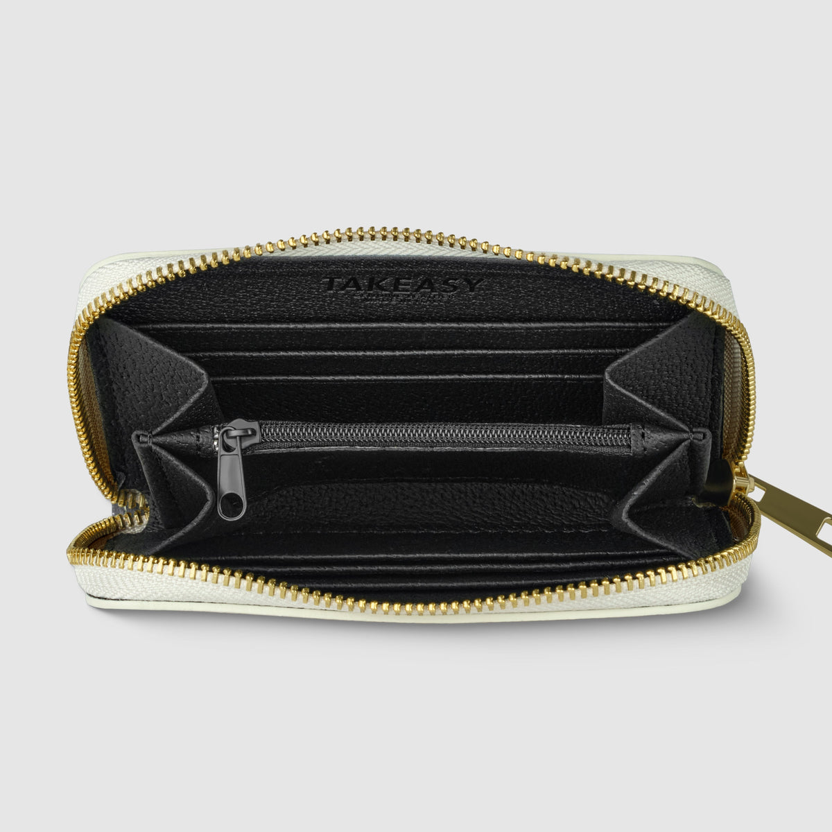 Italian full-grain leather slim zip wallet Bolzano