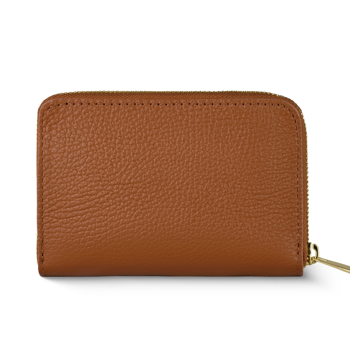 Italian full-grain leather slim zip wallet Bolzano