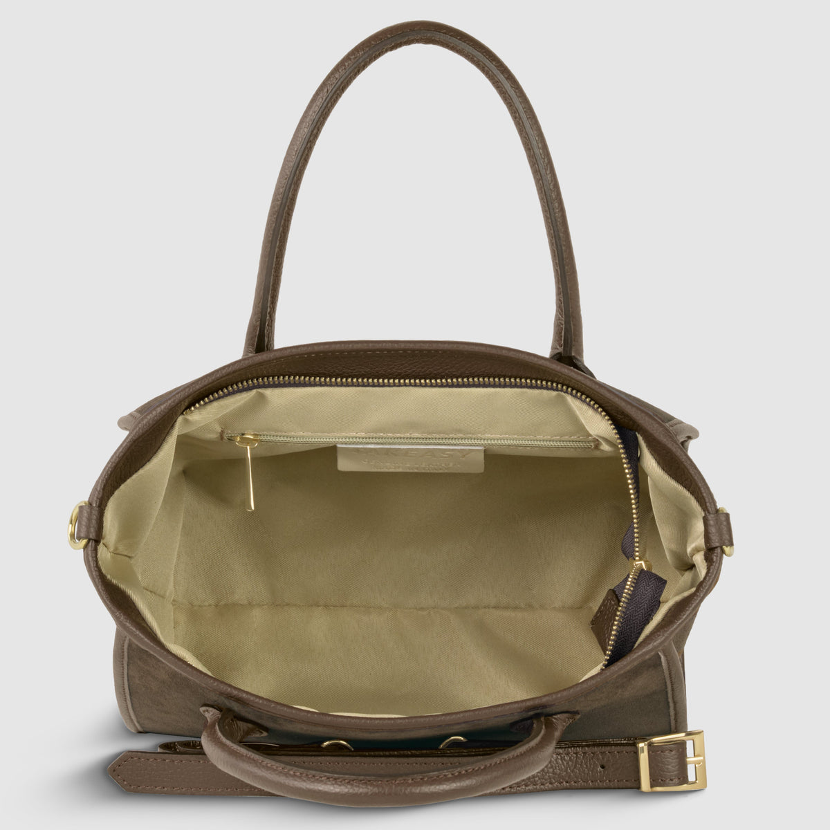 Italian Suede & Leather Top-Handle Bag – Alba, Made in Florence | ESVILA