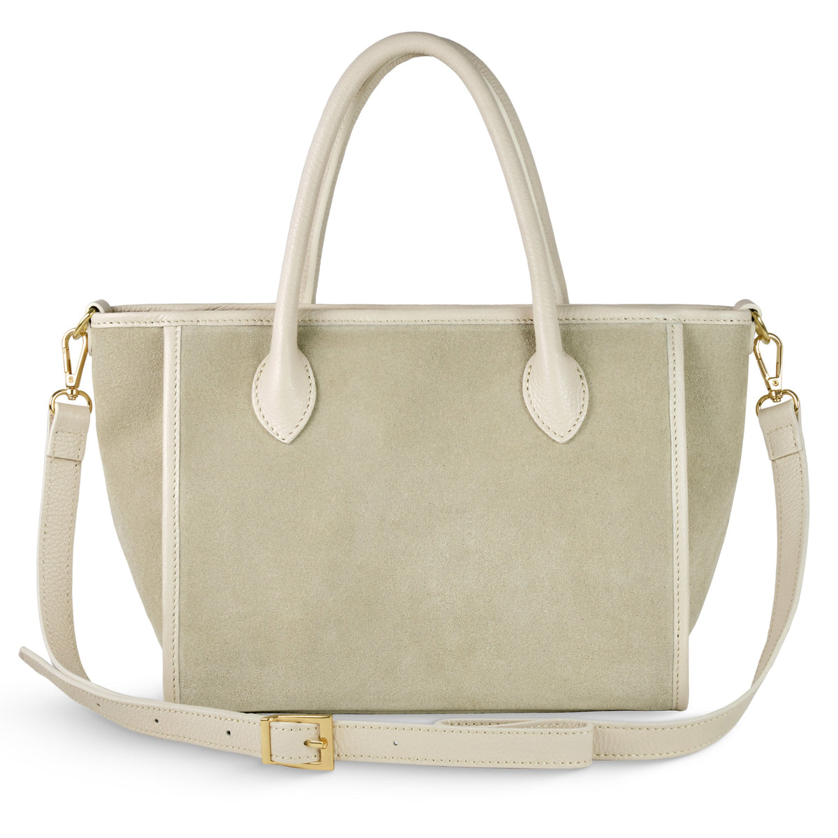 Italian Suede & Leather Top-Handle Bag – Alba, Made in Florence | ESVILA