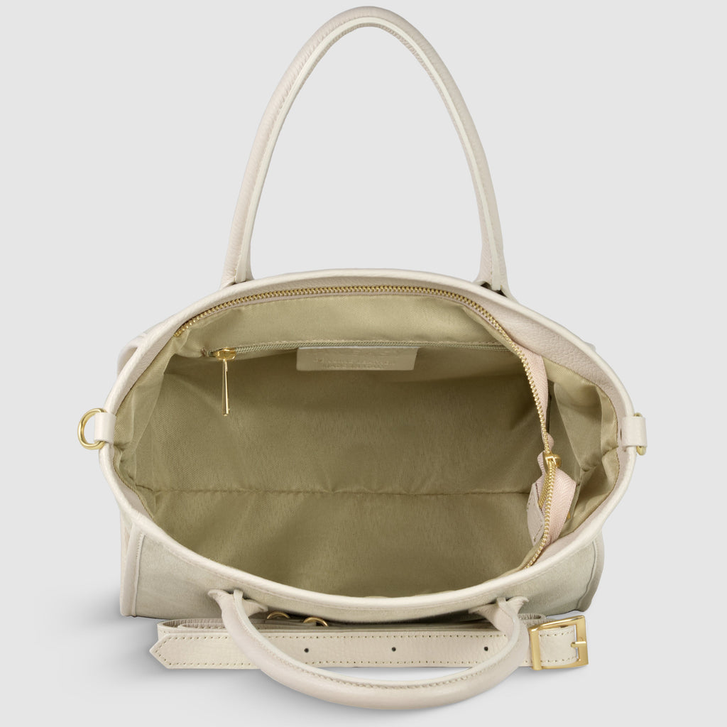 Italian Suede & Leather Top-Handle Bag – Alba, Made in Florence | ESVILA