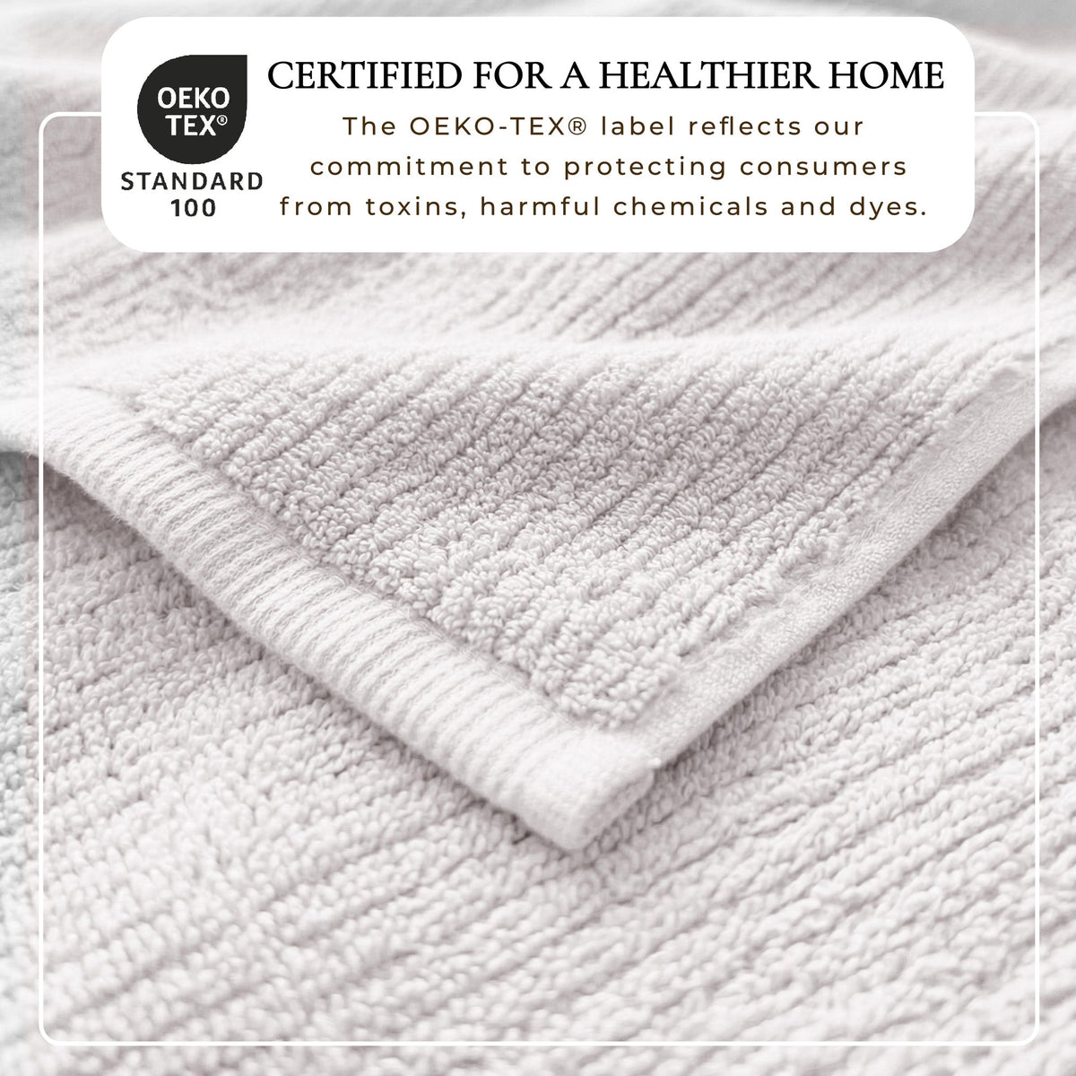 Turkish Cotton Ribbed Bath Towel Set of 6 | ESVILA